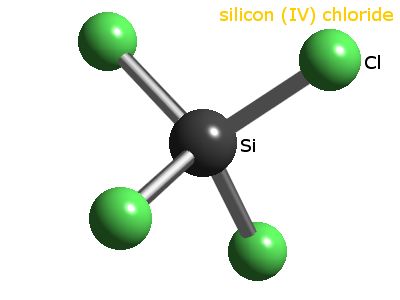 silicon tetrachloride compounds structure crystal webelements si element analysis solid geometry