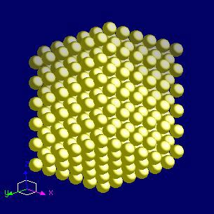 Cerium crystal structure image (space filling style)