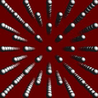 Chromium crystal structure image (ball and stick style)