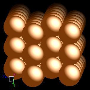 Magnesium crystal structure image (space filling style)