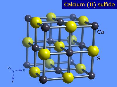 Crystal structure of calcium sulphide
