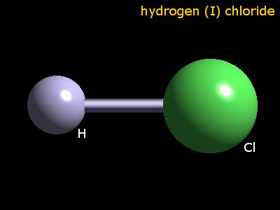 Crystal structure of hydrogen chloride