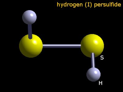 Crystal structure of hydrogen persulphide