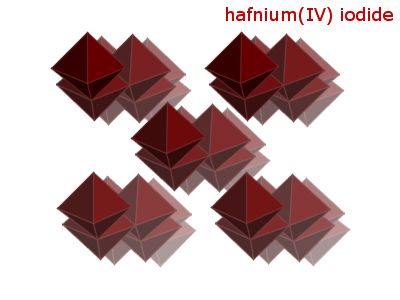 Crystal structure of hafnium tetraiodide