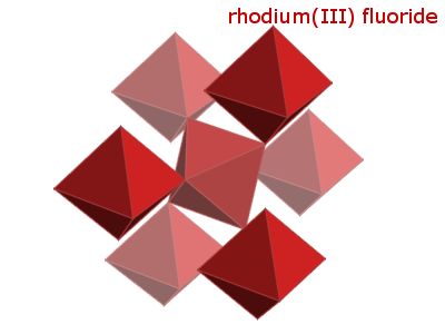 Crystal structure of rhodium trifluoride