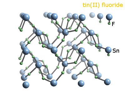 Crystal structure of tin difluoride