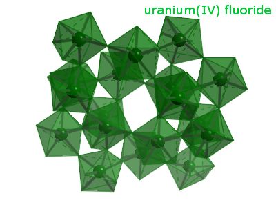 Crystal structure of uranium tetrafluoride