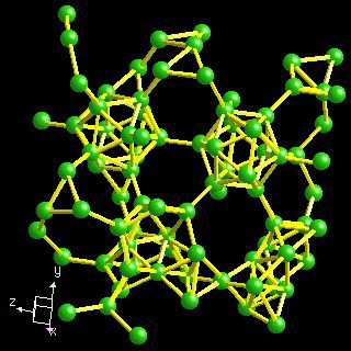 Boron crystal structure image (ball and stick style)