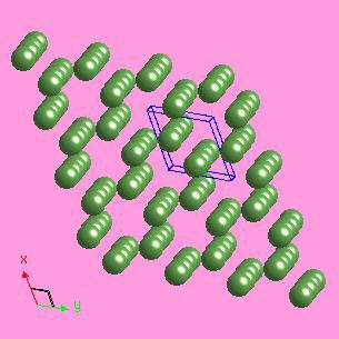 Erbium crystal structure image (ball and stick style)