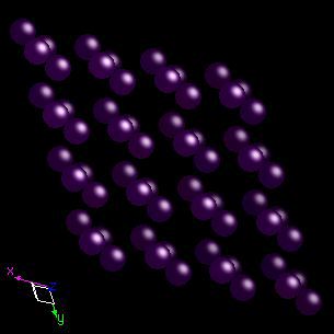Gadolinium crystal structure image (ball and stick style)