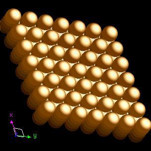 Neodymium crystal structure image (space filling style)