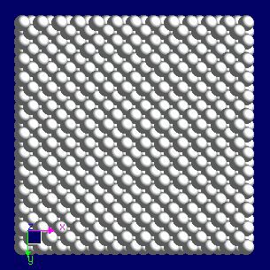 Nickel crystal structure image (space filling style)