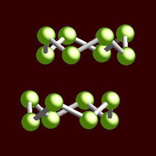 Selenium crystal structure image (ball and stick style)