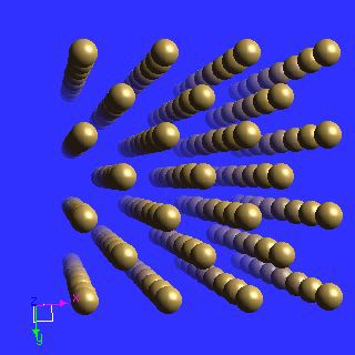 Tantalum crystal structure image (ball and stick style)