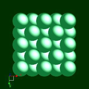 Thorium crystal structure image (space filling style)