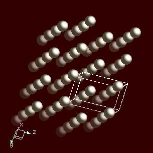 Thallium crystal structure image (ball and stick style)